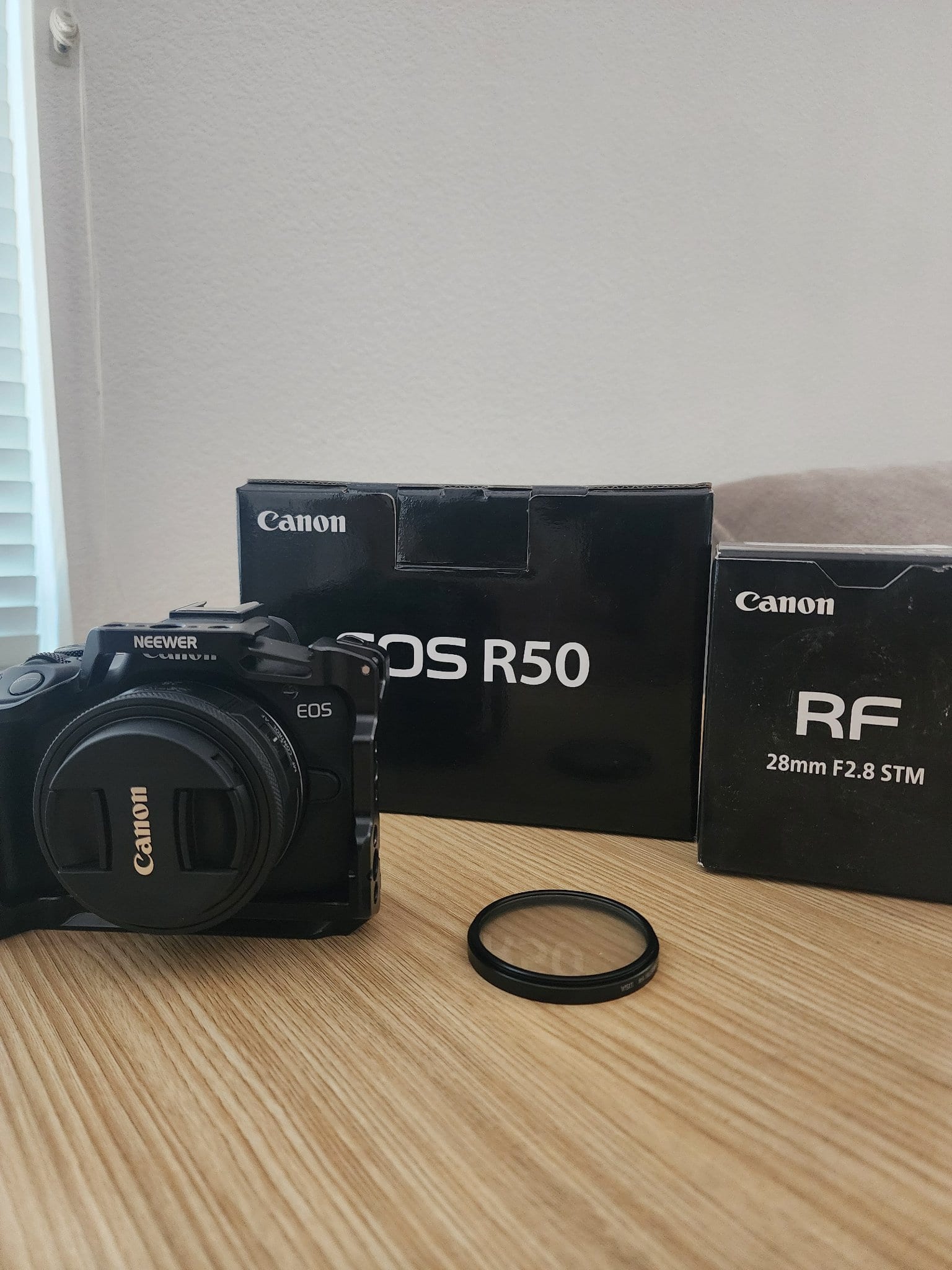 Canon EOS R50 w/ RF 28mm F2.8 STM Lens + Extras